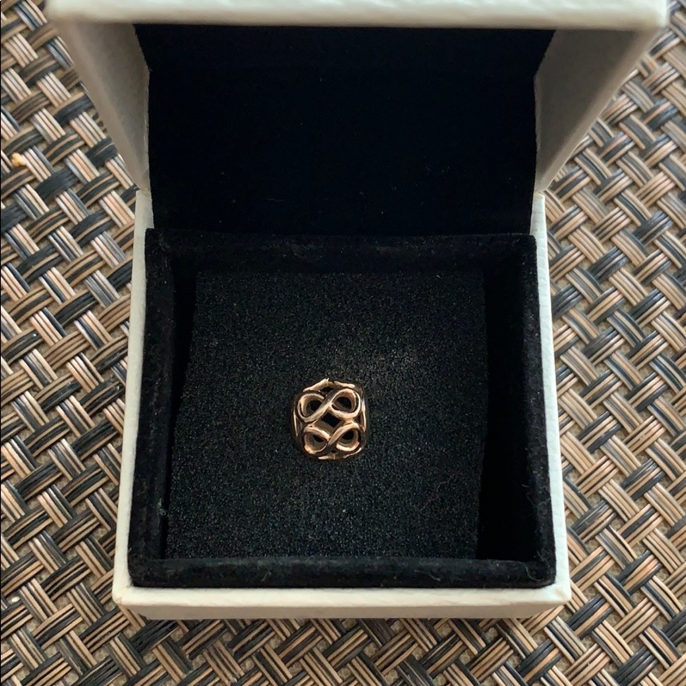 Rose gold pandora charm